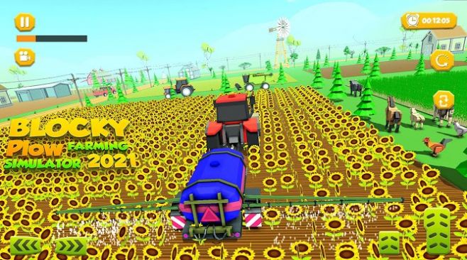 块状耕作拖拉机模拟器2021