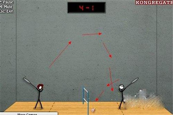 火柴人打羽毛球(Stickman Badminton)